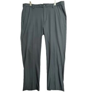 Greg Norman Golf Pants 38x32 Blue Performance Stretch Shark Logo